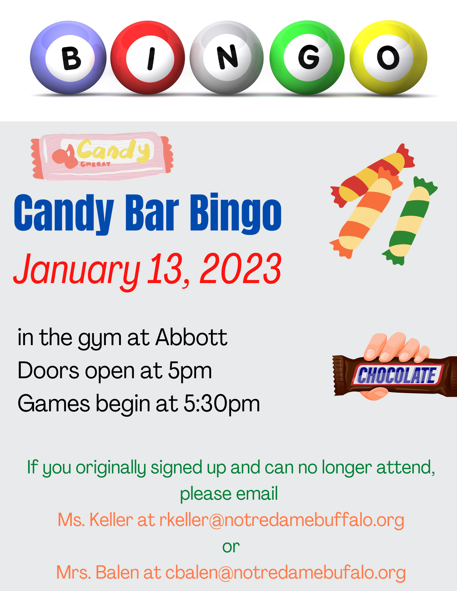NDA Candy Bingo